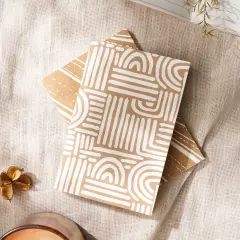 Soft Cover Brown Curves Notebook - Pack of 5, 6 X 4 Inch