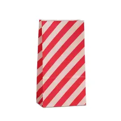 Diagonal Stripe Patterned SOS Bags 3 5/8'' x 2 1/4'' x 7''
