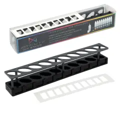 Artfinity Alcohol Ink 10-Slot Stand -Acrylic Upright Storage for Artists - Organize and Store Up to 10 Artfinity Alcohol Inks - Space-Saving Design with Swatch Template Black