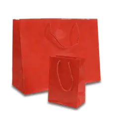 Compact Glossy Euro Totes 16'' x 6'' x 12'' for Jewelry and Accessories Red