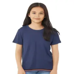 BELLA + CANVAS&reg; Triblend Crew Neck Short Sleeve Tee Shirt For Youth - 3413Y Navy triblend