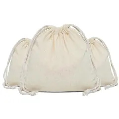 Roomy 9" x 15" Plain Cotton Muslin Pouch