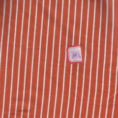 1 Yard DTY Brushed Vertical Stripe Print Knit Fabric, 58/60&Prime; Wide Polyester Spandex Blend ORANGE BURNT