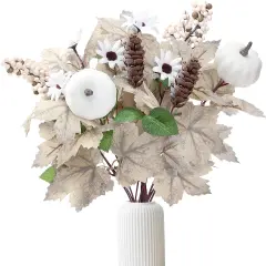 2 Pcs Artificial Maple Leaves Stems