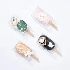 50 PCS 3.7 x 2.2 x 1.5 inches Professional Boxes, Clear Gift Plastic Boxes, Ice Cream Shaped Boxes for Baby Shower, Holiday and Kids Birthday Party Favors