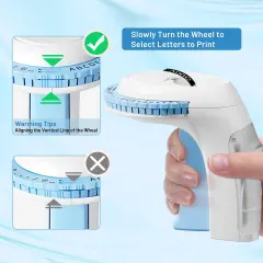 Embossing Label Maker Machine with Tapes, Portable Retro Embossed Label Maker, Vintage Mini Embosser Labeler, Handheld Label Printer for Home, Office and Outdoor, Blue