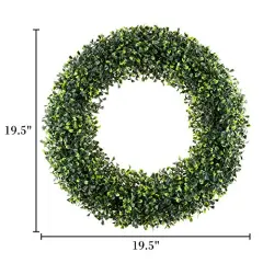 19.5 inches WreathRound UV Resistant Artificial Spring, Summer, Fall, or Winter Wreath - Outdoor/Indoor Wreaths for Front Door by Pure Garden