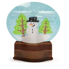 Snow Globe Shaped Pouch 6" x 2 1/2' x 8" 25 pack SP7SGZ