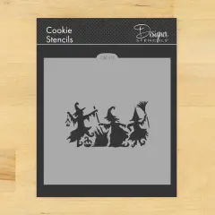 Dancing Witches Cookie & Craft Stencil | CM181 by Designer Stencils | Cookie Decorating Tools |
