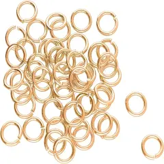 The Beadsmith Open Jump Rings &ndash; Wire Thickness, Findings for Making Keychains, Charms, Chain Mail and Body Jewelry Copper/5mm-19 gauge