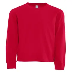 Next Level&reg; Apparel Youth Cotton Crewneck Long Sleeve T-Shirt RED