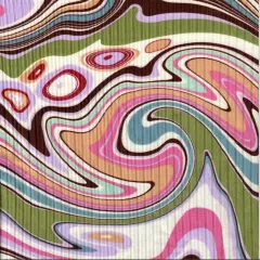 1 Yard Magenta & Multi Marble Print 8x3 Yummy Rib Knit Fabric Abstract Stretch 58/60" Wide MAGENTA/MULTI