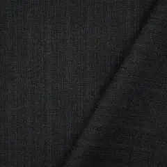 Black-Blue-Purple Wool Poly Texture Plaid Suiting Twill Woven Fabric By the Yard