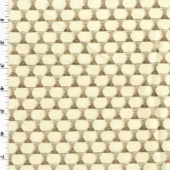 Ivory/Bronze Abstract Dot Embroidered Canvas Decor Fabric By the Yard