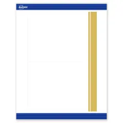 Avery Printable Rectangle Invitation Cards, Gold Double-Dipped Edge, 5" x 7", Matte White Rectangle Invitation Cards, Laser/Inkjet, 20ct, Great for Invitation Cards