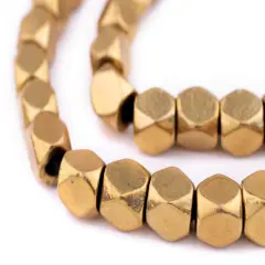 The Bead Chest Brass Diamond Cut Beads (9mm)