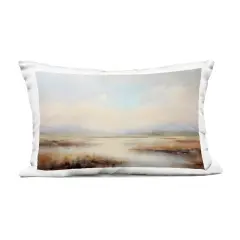 Stupell Industries Misty Wetlands Landscape Outdoor Pillow, 14 x 7 x 20