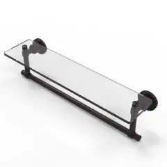 Washington Square Collection 22 InchGlass Vanity ShelfWith Integrated Towel Bar - Ws-1Tb/22-Vb