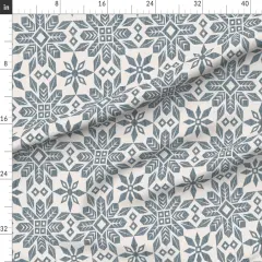 Various Fabrics by the Yard or Fat Quarter Scandinavian Traditional Quilt Block Nordic Scandi Patchwork Cheater Cottagecore Boho Modern Farmhouse Geometric Topper Rustic Winter Folk Home Custom Printed Fabric by Spoonflower