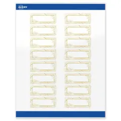 Avery Printable Rectangle Address Labels with Sure Feed Technology, Pre-Printed Gold Florals, Glossy White, 1" x 2-5/8", Laser & Inkjet Compatible, 160 Total, Great for Branding, Marketing, and Events