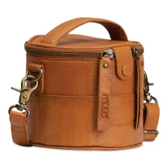 Muud Saturn Mini Leather Needlework Project Bag - Brown