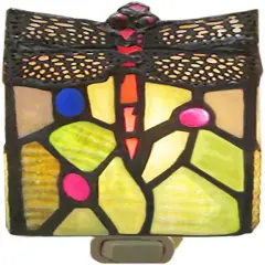 Dragonfly Stained Glass Night Light - Tiffany Style - Perfect for Any Room