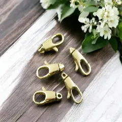 *5* 15x7mm 18k Gold Plated Swivel Lobster Clasps