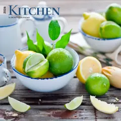 Kitchen | 2026 12 x 24 Inch (Hanging) Monthly Square Wall Calendar | Plastic-Free