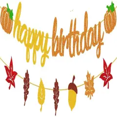 Pumpkin Birthday Banner (Multicolor)