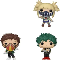 Funko Animation: POP! My Hero Academia Collectors Set - Himiko Toga w/ Face Cover, Kai Chisaki(Overhaul), Deku Middle School Uniform Set (3 figures)