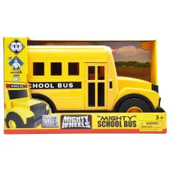 Mighty Wheels: 16" Mighty School Bus - Yellow - Transportation Toy Vehicle, Realistic Opening Front & Back Doors, Durable Indoor-Outdoor Play, Kids 3+