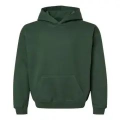 Gildan&reg; Youth Midweight Hooded Turtle Neck Long Sleeve Sweatshirt Forest Green