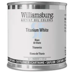 Williamsburg Handmade Safflower Oil Color - Titanium White, 8 oz Can