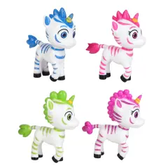 Zoonicorn: 4 Pack Figurines - 2.75" Character Miniatures, Playset Includes Aliel-Ene-Promi-Valeo, Magical Dreamland Toy Figures, Play-Display, Kid 3+
