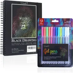 12 Pack Ball Point Gel Pens Set