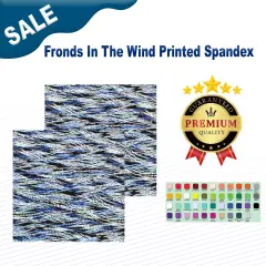 Fronds In The Wind Printed Spandex Fabric