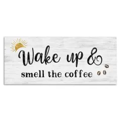 Stupell Industries Wake up Smell Coffee Canvas Wall Art Design by Natalie Carpentieri