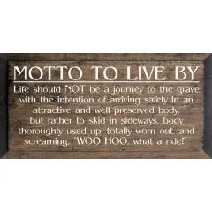 Wooden Quote Sign, Solid Knotty Pine - Uplifting Home Accent Walnut-White