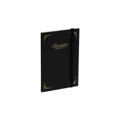 New York Central Eternity Ninety Flat Book - 4x6" Sketch Watercolor Journal - Black Soft Paperback Cover - Watercolor Sketchbook Journal w/ Elastic Band,10 Sheets 100% Cotton, 90 lb Cold-Pressed