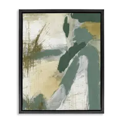 Stupell Industries Dynamic Abstract with Grey Floater Framed Canvas Wall Art Design by Vanna Lam 