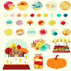 Simple Stories Harvest Market Decorative Brads