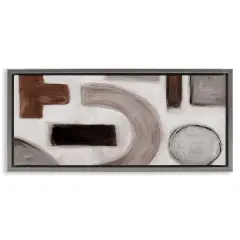 Stupell Industries Boho Geometric Shapes Floater Framed Canvas Wall Art Design by Emma Peal