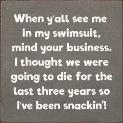 Confident and Chic in My Swimsuit Embrace Your Body and Mind Your Business Grey-White