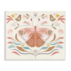 Stupell Industries Boho Folk Moth Canvas Wall Art Design by Kim Allen