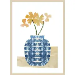 Colorful Decorative Pot I by Flora Kouta Wood Framed Wall Art Print