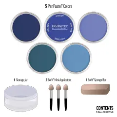 PanPastel Artists&rsquo; Painting Pastels Set - Blues, Set of 5