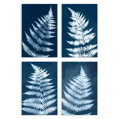 Stupell Industries Modern Fern Impressions 4pc Wall Plaque Art Set Design by Jason Johnson