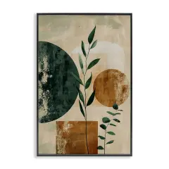 Stupell Industries Rustic Sprigs & Shapes Framed Giclee Wall Art Design by LSR Design Studio