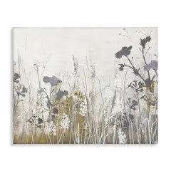 Stupell Industries Grey Flower Silhouettes Canvas Wall Art Design by Design Fabrikken