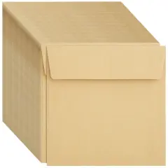 100-Pack 5.5x5.5 Square Envelopes, Brown Kraft Paper Envelopes for Greeting Cards, Wedding, Birthday, Anniversary Party Invitations, Sturdy and Durable, Bulk Pack